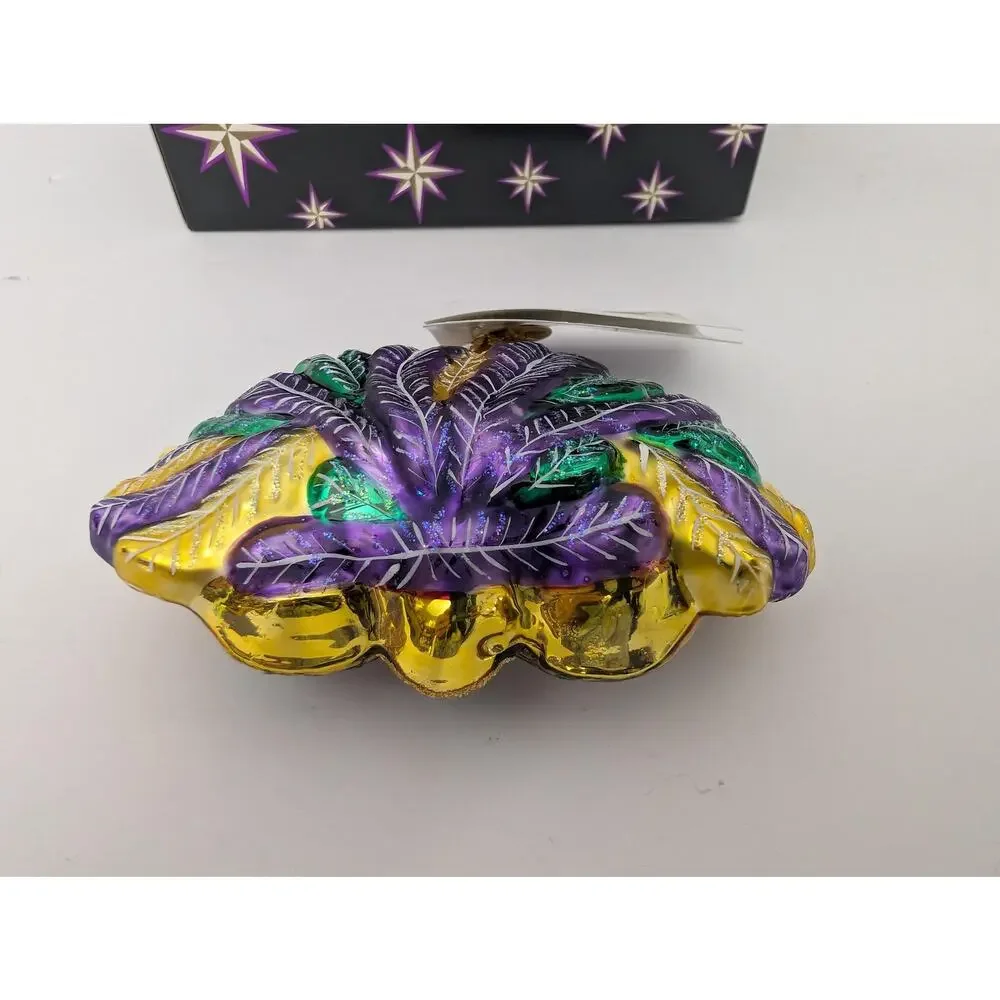 Christopher Radko Mask Mystique 2002 Mardi Gras Glass Ornament Boxed 1010016